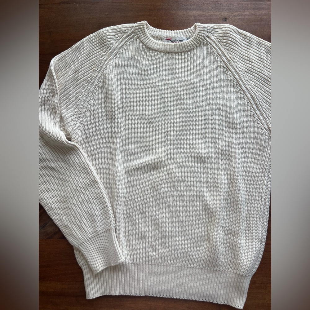 Parker Of Vienna Men’s Cream Color Knit Crewneck Sweater Size L